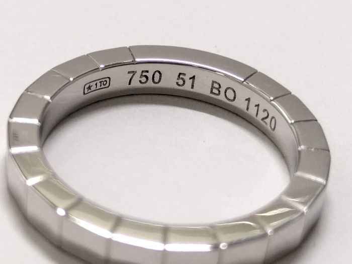 【中古】Cartier ラニエール リング 750WG K18WG ホワイトゴールド 表記サイズ：51 約5.6g_画像7