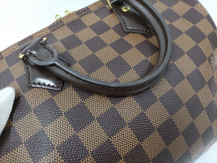 【中古】LOUIS VUITTON スピーディ25 バンドリエール 2WAY ショルダーバッグ ダミエ エベヌ N41368_画像6