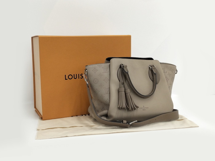 【中古】LOUIS VUITTON オメア 2WAYハンドバッグ モノグラム マヒナ ガレ ベージュ系 M55031_画像10