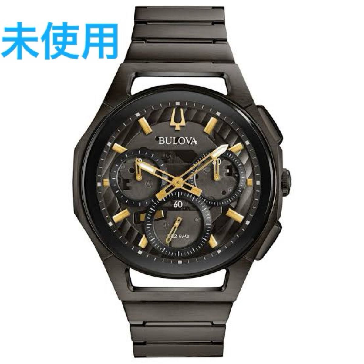 BULOVA 98A206 ブローバ メンズ クロノグラフ ウォッチ 時計 ハイパフォーマンスクォーツ スケルトン ブラック