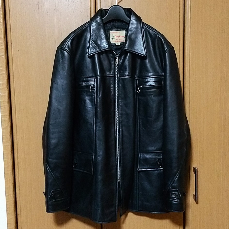 当店限定販売】 Dry Bones 666 Leather Y'2 schott 牛革 ブラック M 38