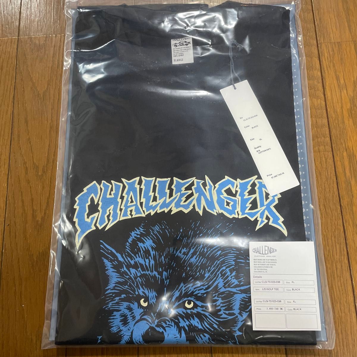 チャレンジャー ロングスリーブTシャツ/CHALLENGER ウルフ XLサイズ