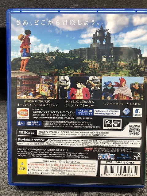 Z-0532　中古　ワンピース ワールドシーカー PS4_画像2