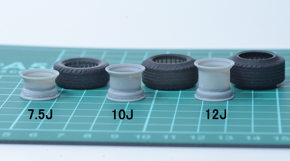 1/43 4 spoke wheel ( tire set ) 14 -inch (* rim width selection type ) 3D printer not yet painting kit Speedster Mark Ⅱ manner deep rim old car 