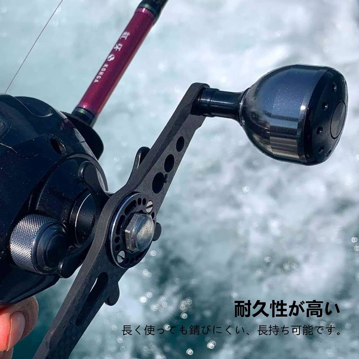 ガンメタルブラック 30mm ゴメクサス A30 リールハンドルノブ ダイワ (Daiwa) タイプ S シマノ (Shimano_画像8