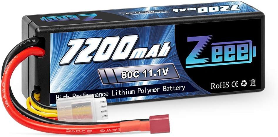 ゼエエ（Zeee） 11.1V 7200mAh リポバッテリー 大容量リチウムポリマーバッテリー 80C 3S 1/8と1/10