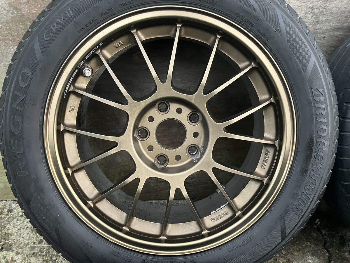 RAYS ボルクレーシング SE-37K 17インチ 7.5J OFFSET48 5穴 PCD114.3 215/55R17 4本_画像3