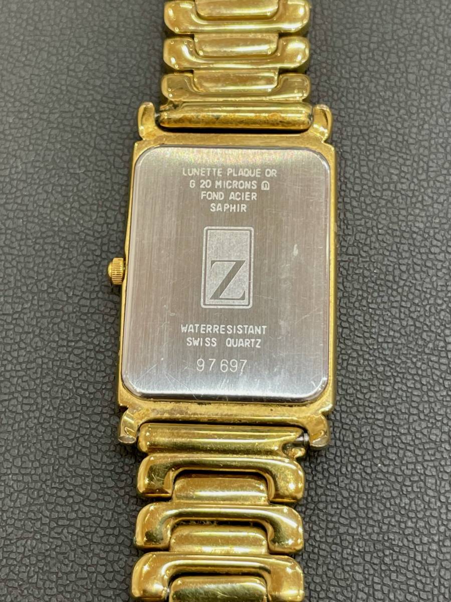 FS1111 ZITURA FINE GOLD 999.9 G 20 MICRONS FOND ACIER SAPHIR 腕時計 24金 2g インゴット スイス銀行 現状品_画像7