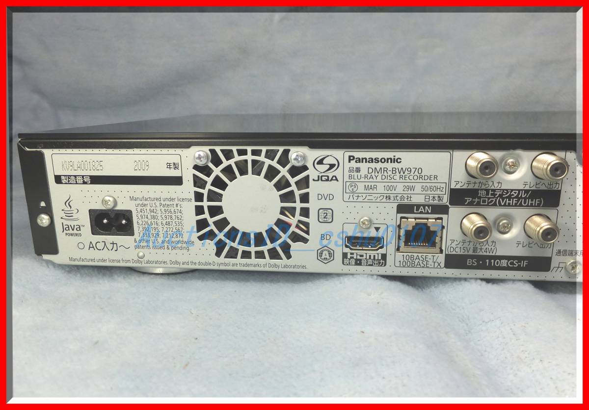 Panasonic(パナソニック)ブルーレイレコーダー DIGA【DMR-BW970 Panasonic(パナソニック)ブルーレイレコーダー DIGA【DMR-BW970