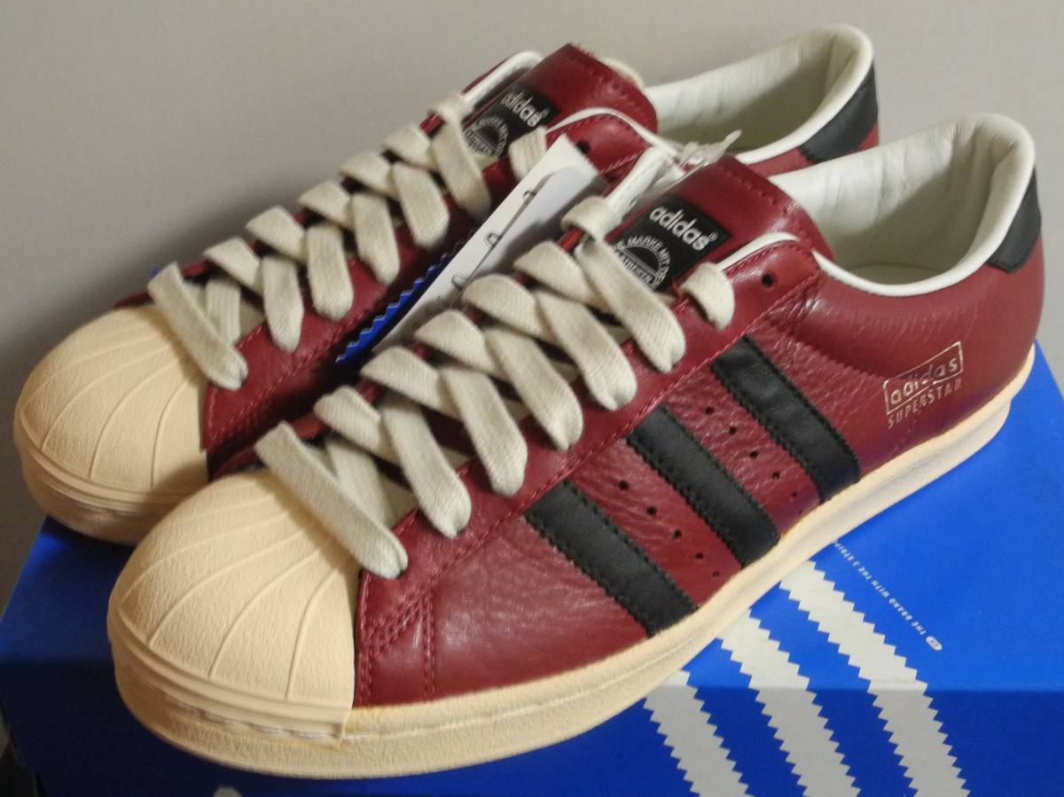 新品 スーパースター ビンテージ 2005年製 JP28.5cm 天然皮革 生産終了 adidas superstar vintage 希少デザイン 1970s復刻 1970年代 本革_画像6