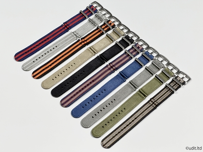  rug width :20mm high quality fabric strap wristwatch belt silver NATO belt division type two -ply knitting DBH