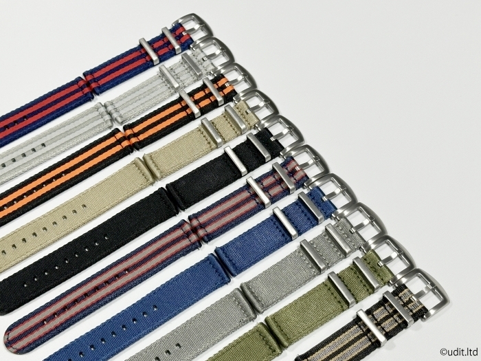  rug width :20mm high quality fabric strap wristwatch belt silver NATO belt division type two -ply knitting DBH