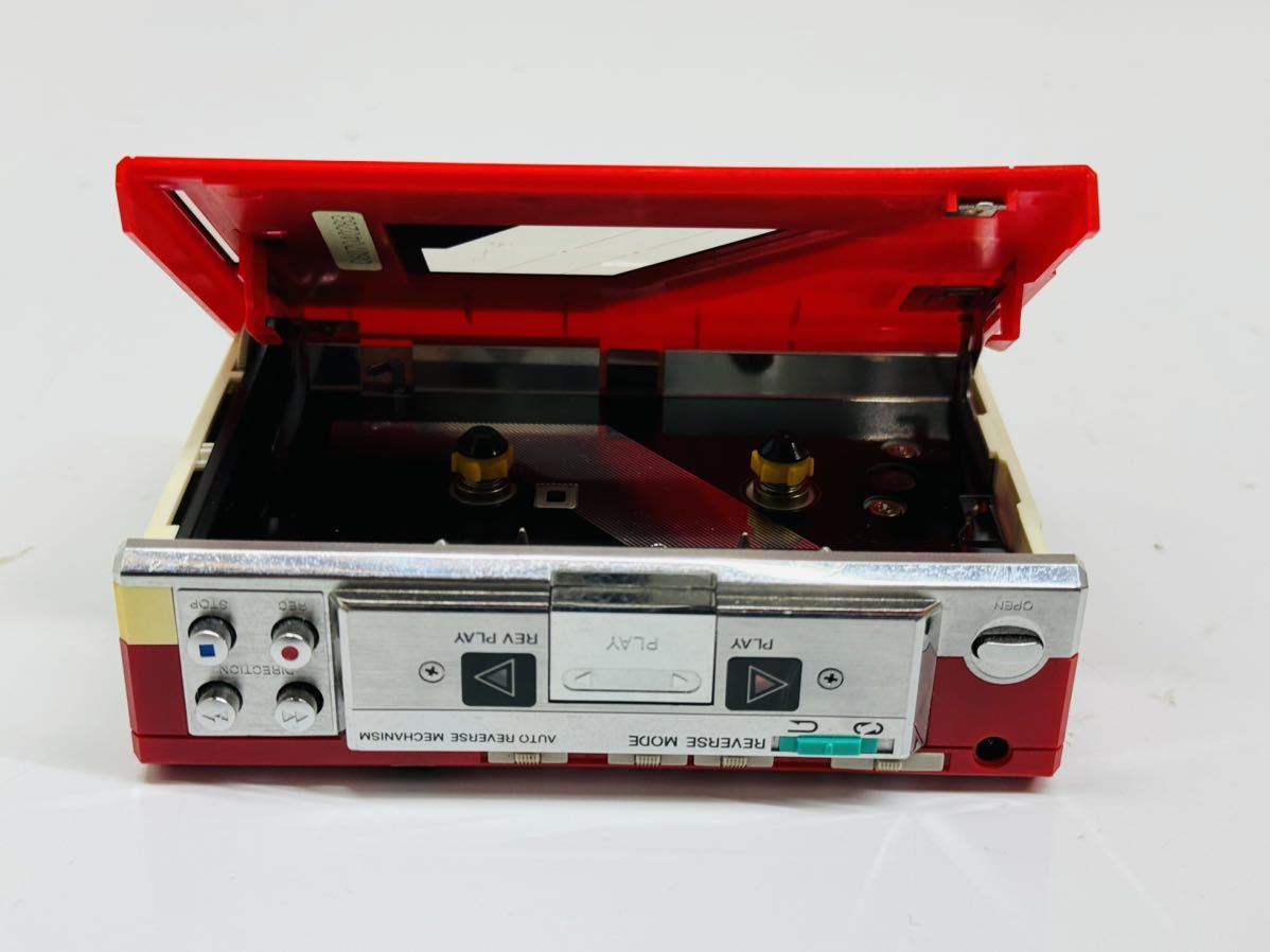 【希少・レア】AIWA アイワ ステレオラジオカセットレコーダー カセットボーイ HS-J80 赤 レッド 未チェック 現状品 管理番号12106_画像8