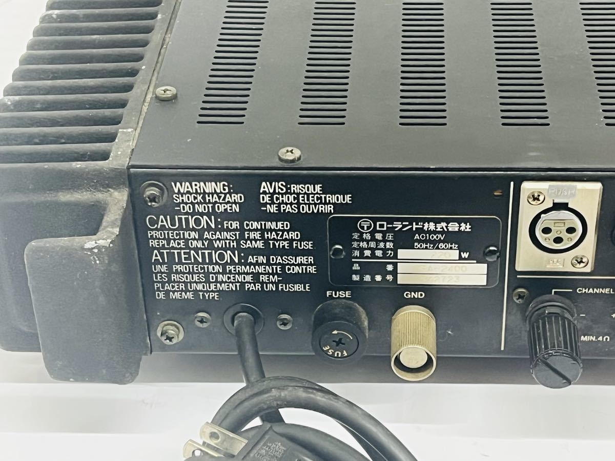 Roland SRA-2400 ローランド パワーアンプ 通電確認のみ 現状品 管理番号12051_画像7