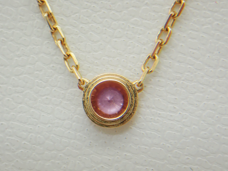  Cartier Cartiertia man reje pink sapphire necklace 750PG K18 pink gold dam -ru beautiful goods B7218400 free shipping!!