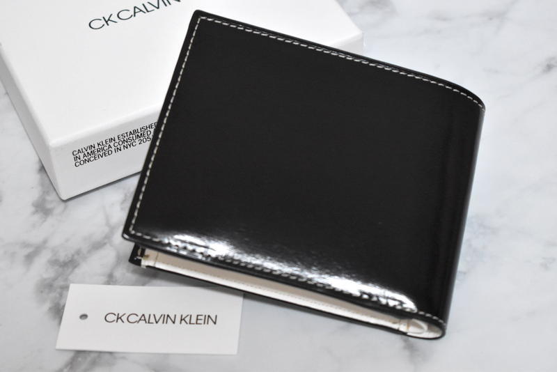 【即決】新品 ck カルバンクライン ドーバー 牛革 ２つ折り財布 878603 ブラック IKETEI イケテイ ◆_画像2