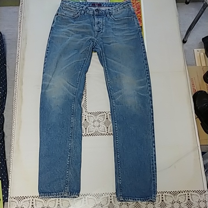 C plus овца las Denim брюки W32L32 тонкий распорка 