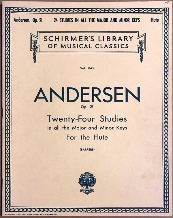  Andersen 24. тренировка искривление Op.21 ( флейта учебник ) импорт музыкальное сопровождение Andersen Twenty-Four Studies in all the Major and Minor Keys иностранная книга Op.21 иностранная книга 