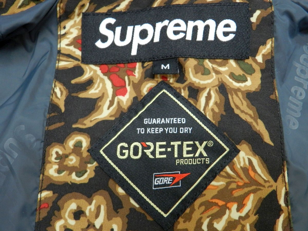 18FW シュプリーム ゴアテックス コートジャケット 花柄 サイズM Supreme GORE-TEX Court Jacket 中古品 [B128U327]_画像3