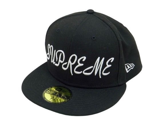 23SS シュプリーム ニューエラ キャップ ブラック 7 5/8 SUPREME Script New Era 中古品 [B128U402]_画像1