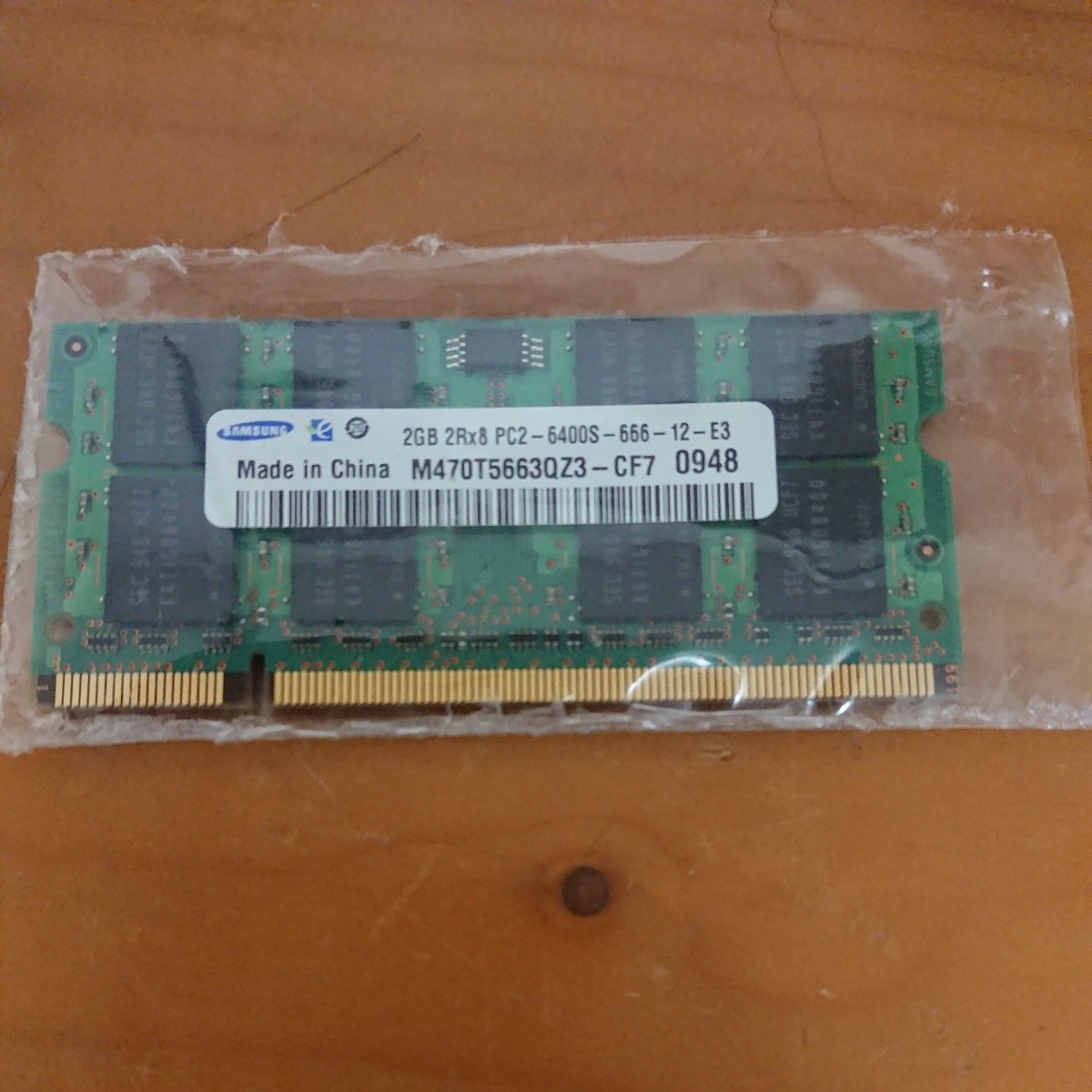 SAMSUNG メモリ DDR2 2GB PC2 6400S SODIMM サムスン_画像1