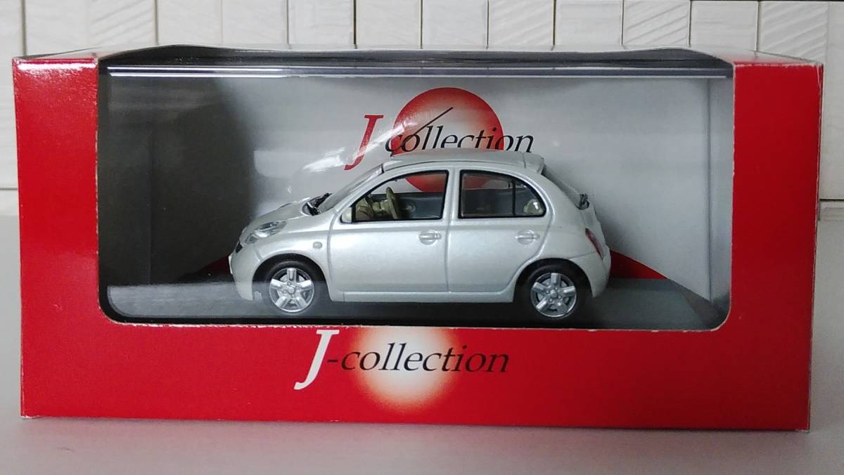J-collection JC18073W NISSAN MARCH Pearl White　1/43SCALE　/　日産マーチ　K12　Jコレクション　パールホワイト_画像1