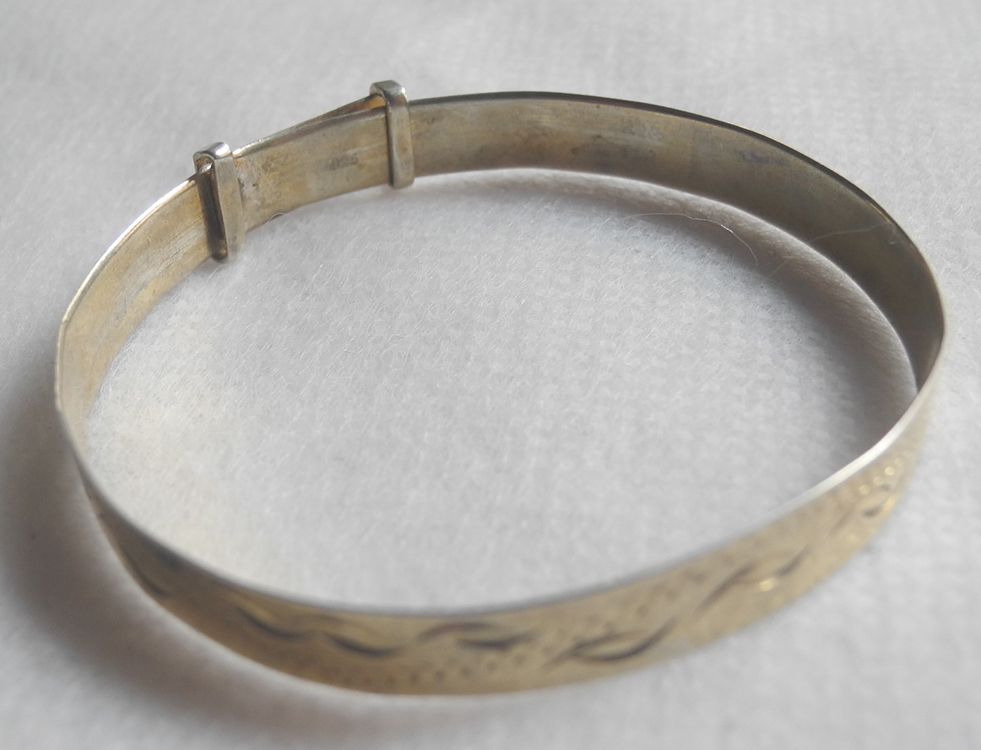 Британский антикварный серебряный ремеслен серебряный браслет браслет золото, покрытое стерлингом серебро серебро 925 А