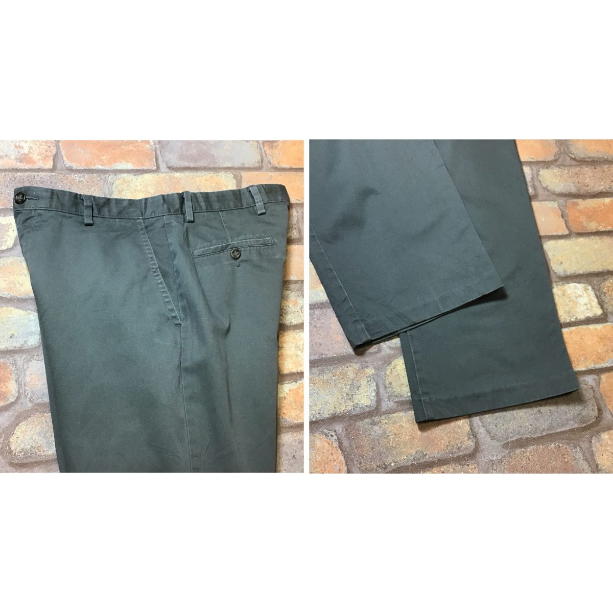 BP2-812★W86センチ位★USA買付商品★【DOCKERS】オリーブグリーンカラー トラウザーズパンツ【W34 メンズ L】古着 リーバイス ワーク_画像7