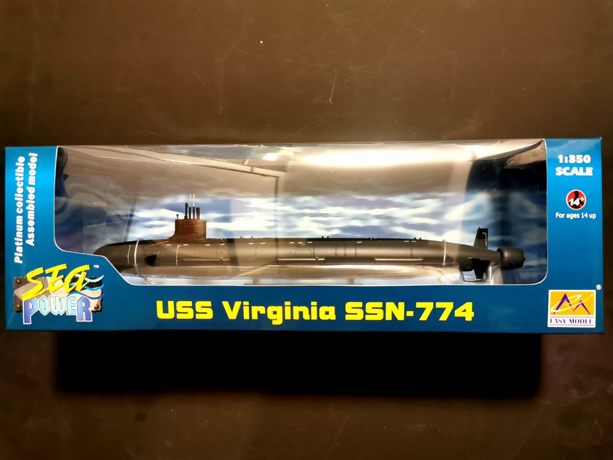 潜水艦　フィギュア　完成品　ハンターキラー　USS Virginia SSN-774　1/350　14＋ EASY MODEL SEAPOWER 美品　未開封　映画　バージニア_画像1