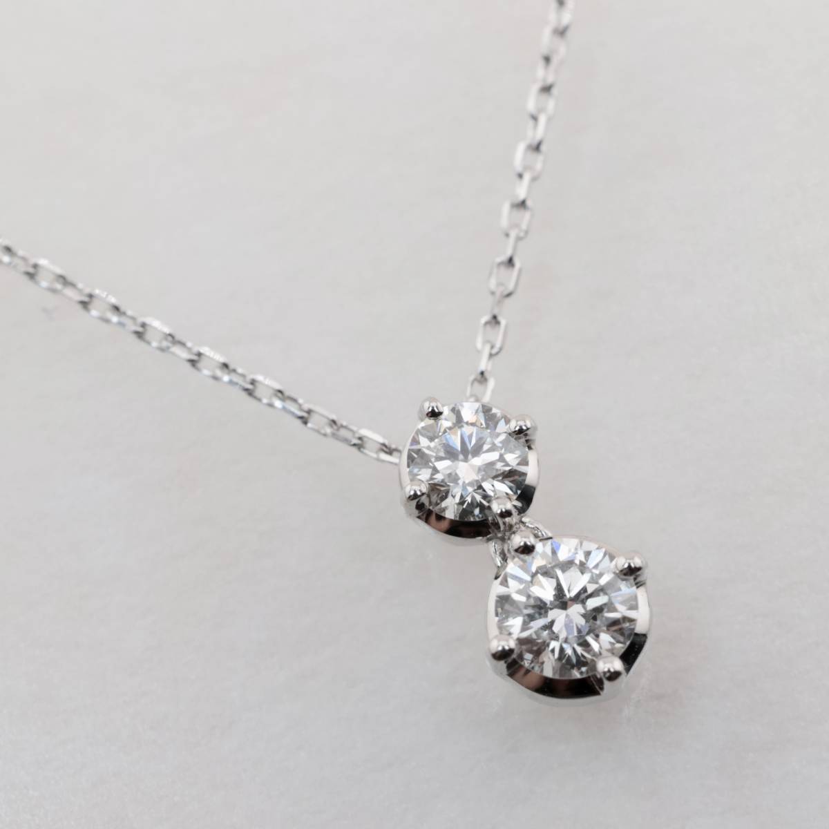 Pt950 Pt850 ヴァンドーム青山 ダイヤモンド 0.192ct 0.122ct ネックレス_画像1