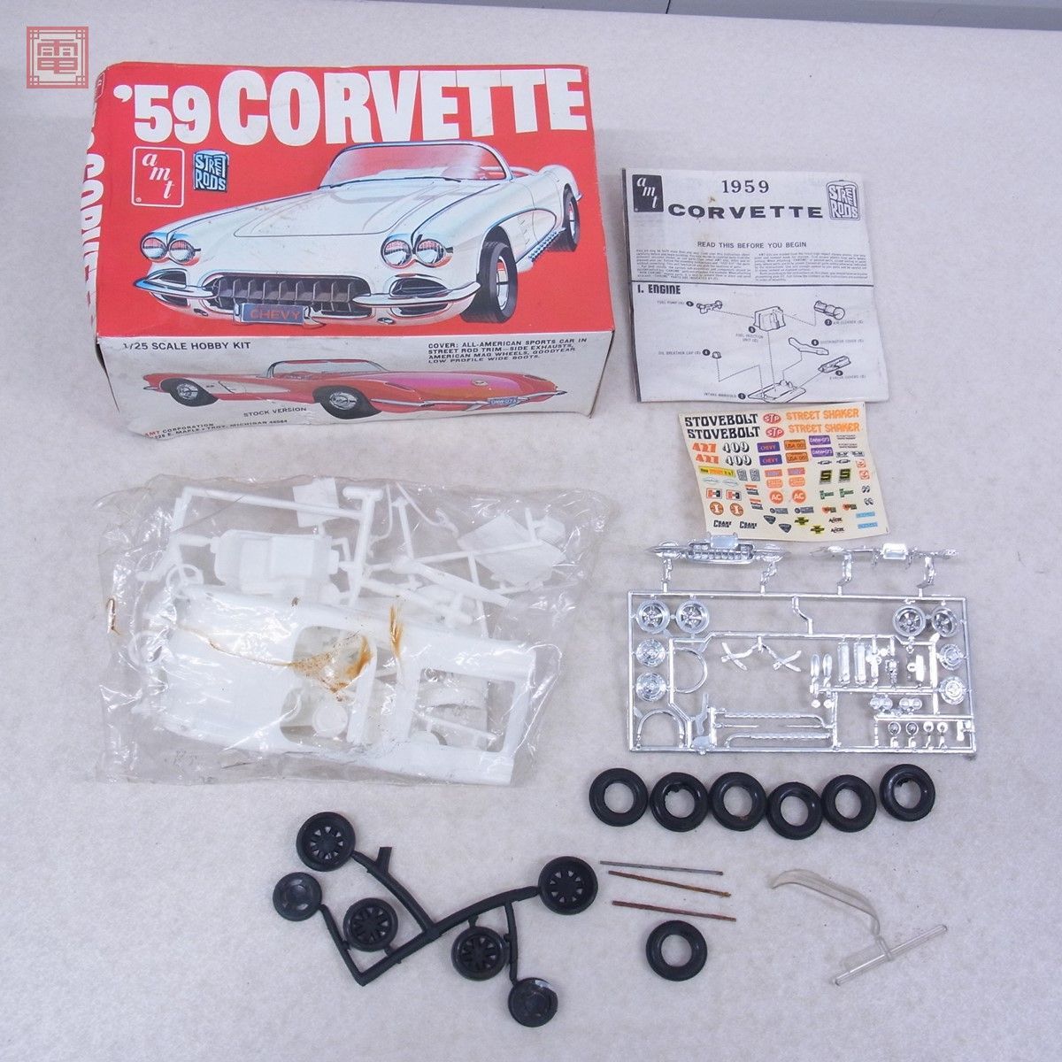 amt 1/25 ’59 コルベット/ニュー コルベット クーペ 計2個セット CORVEET COUPE 現状品【20_画像3