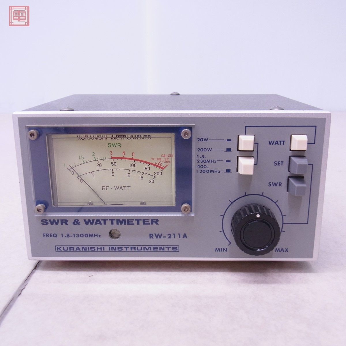 1円〜 クラニシ RW-211A 1.8MHz〜1300MHz 200W/20W SWR計 元箱・取説付【10_画像2