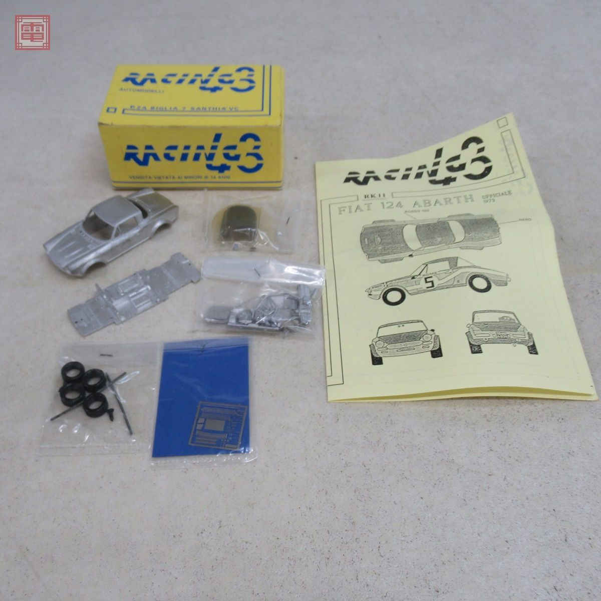 未組立 レーシング43 1/43 フィアット 124 AB UFFICIALE M.CARLO 73 メタルキット RACING43 FIAT【10_画像1