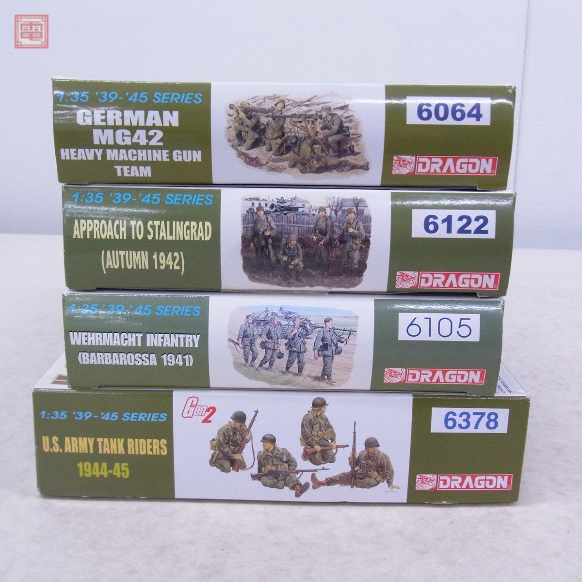 未組立 ドラゴン 1/35 WWII アメリカ軍 戦車誇乗兵/ドイツ軍 MG42/スターリングラードへの進撃 等 39-45シリーズ 計4点セット DRAGON【20_画像2