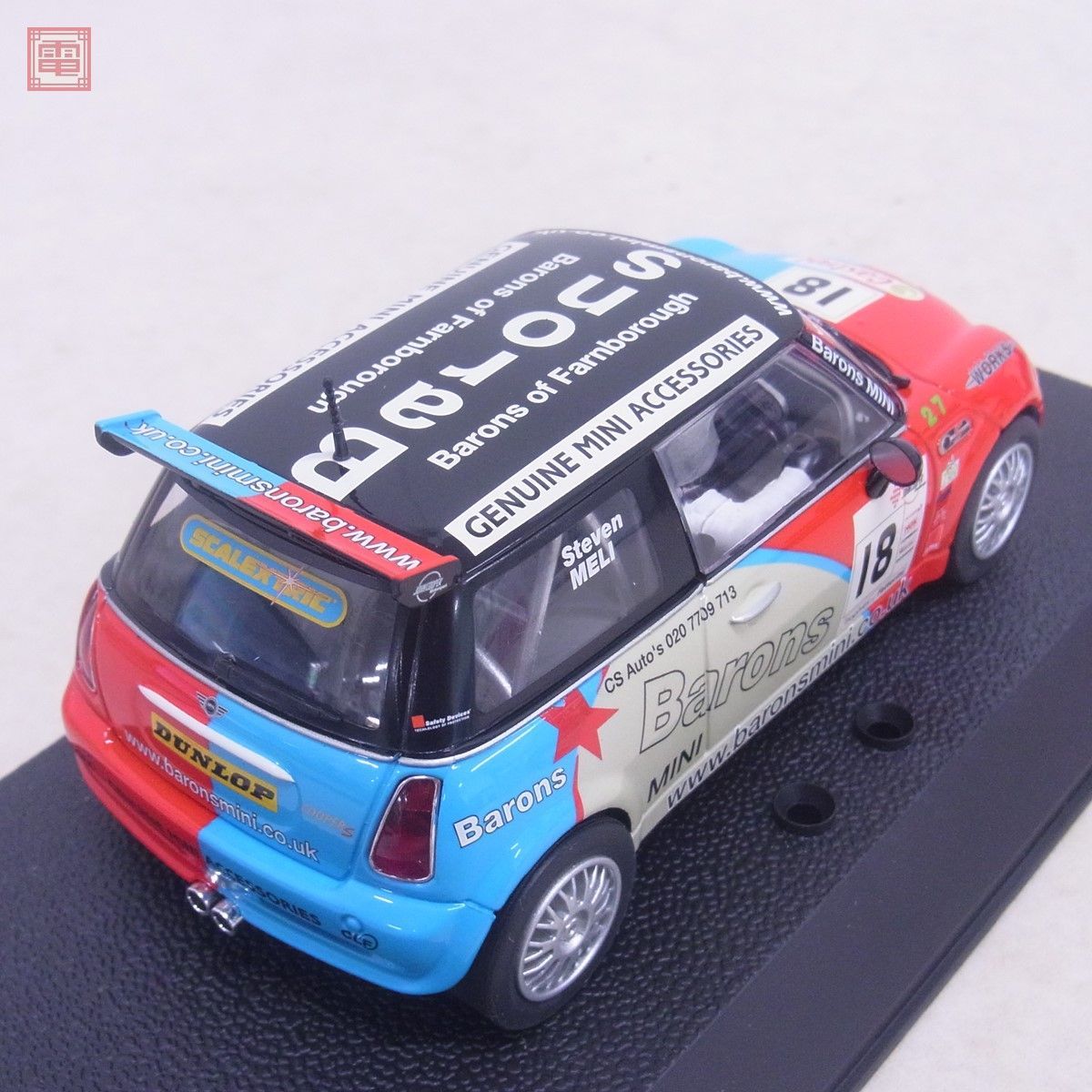 スケーレックストリック 1/32 ミニクーパー S Barons #18 C2733 TRUXMORE スロットカー SCALEXTRIC Mini Cooper 動作未確認【10_画像4