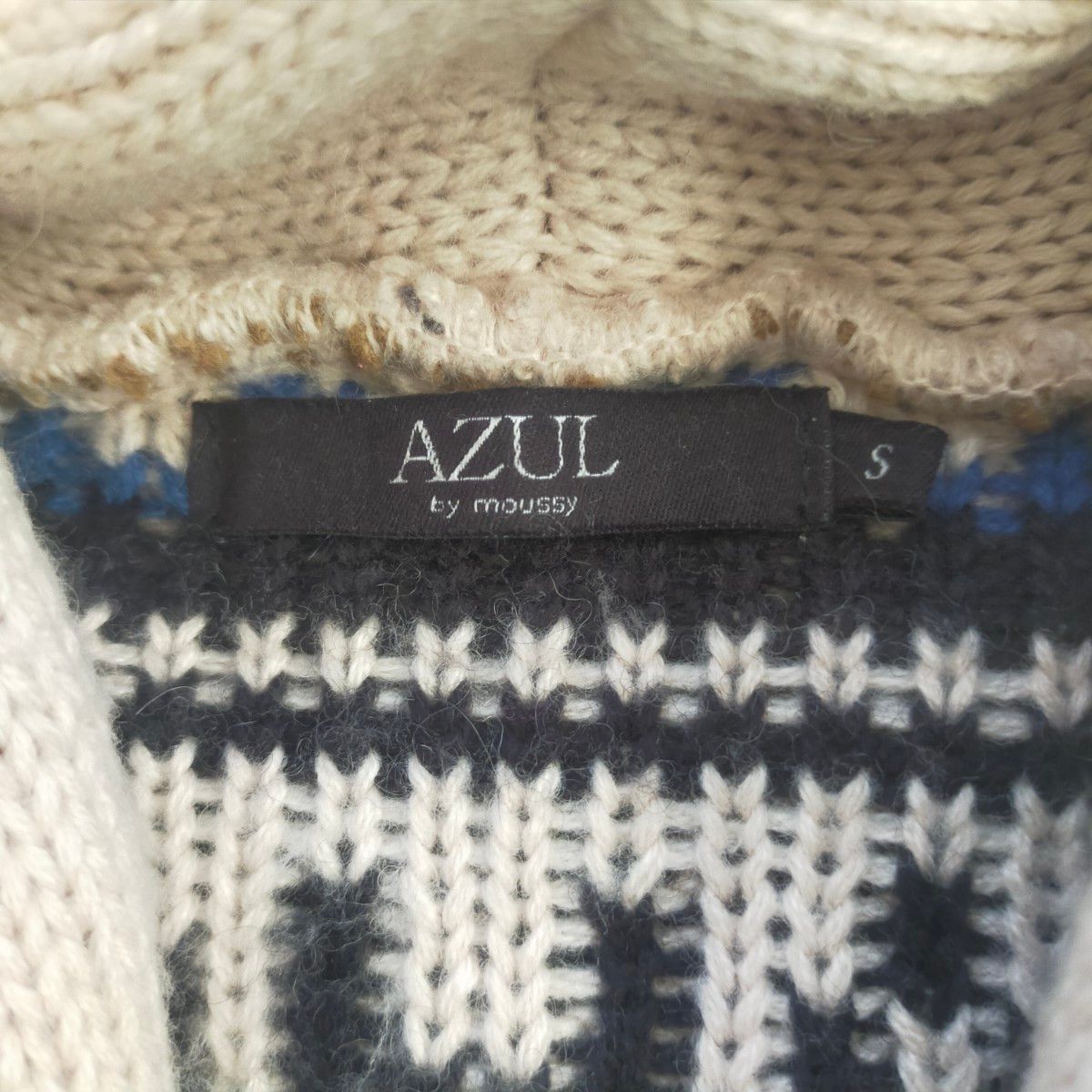 AZUL　厚手ニットセーター　ショールカラー　冬　p225