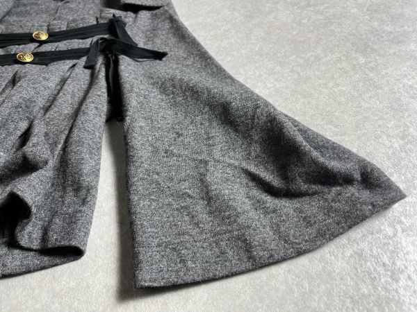 tricot COMME des GARCONS◆ウールのナポレオンデザインのネックワイドウールトップス　ブラウス　コムデギャルソントリコ　日本製_画像10