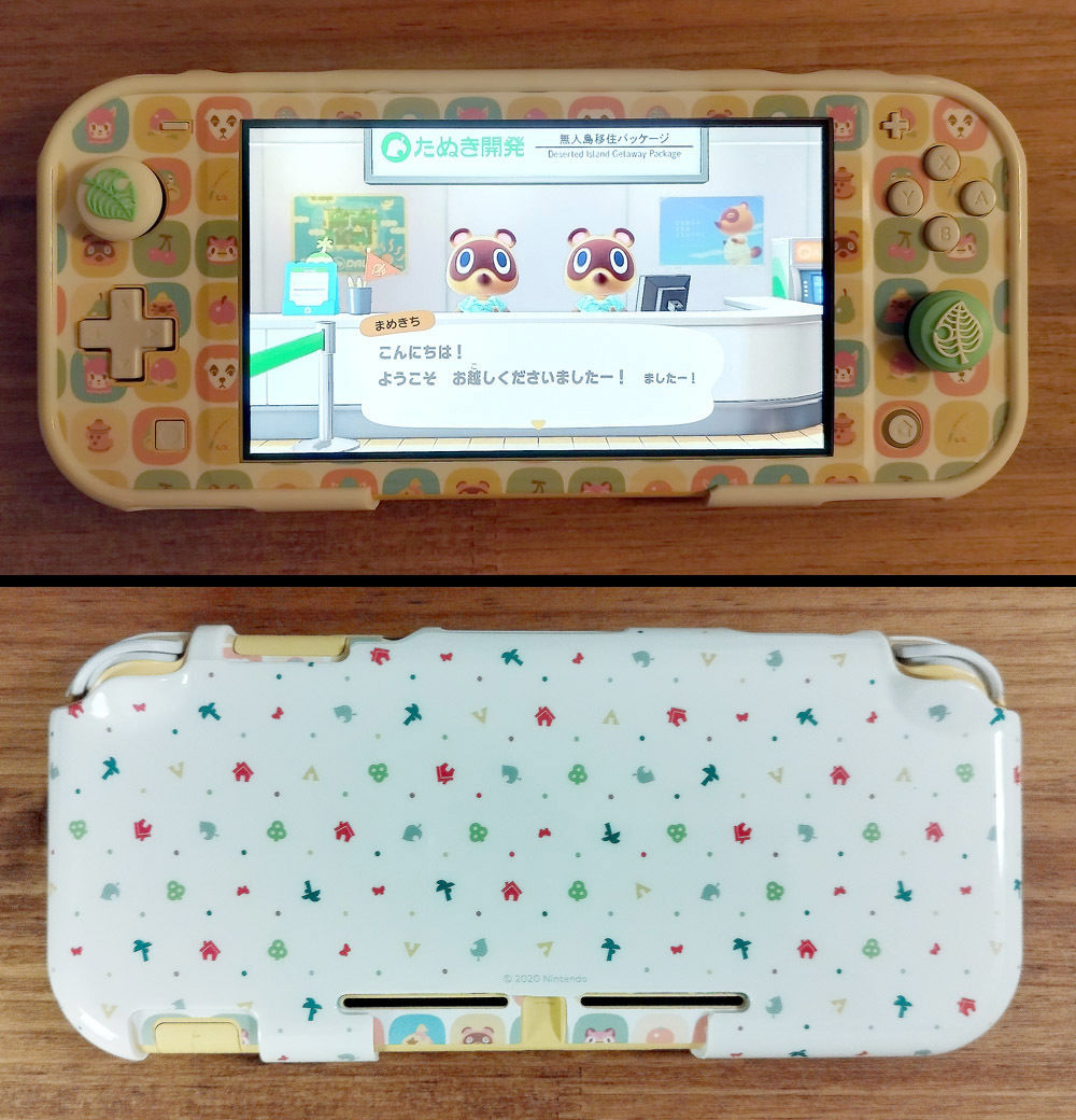 ■　Nintendo Switch Lite イエロー＋あつまれ どうぶつの森＋純正キャリングケース＋SDカード　■_本体：表裏