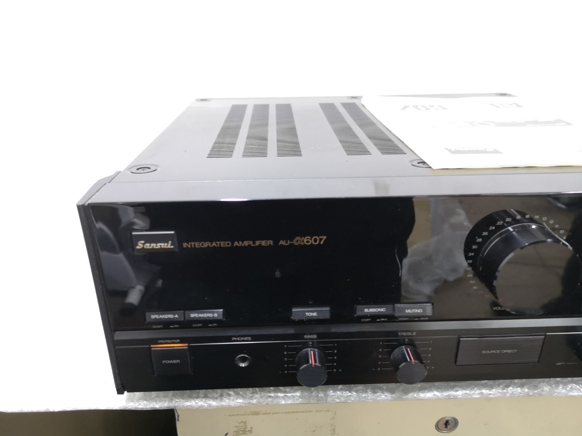 Sansui AU-α607 pre-main amplifier instructions attaching used 