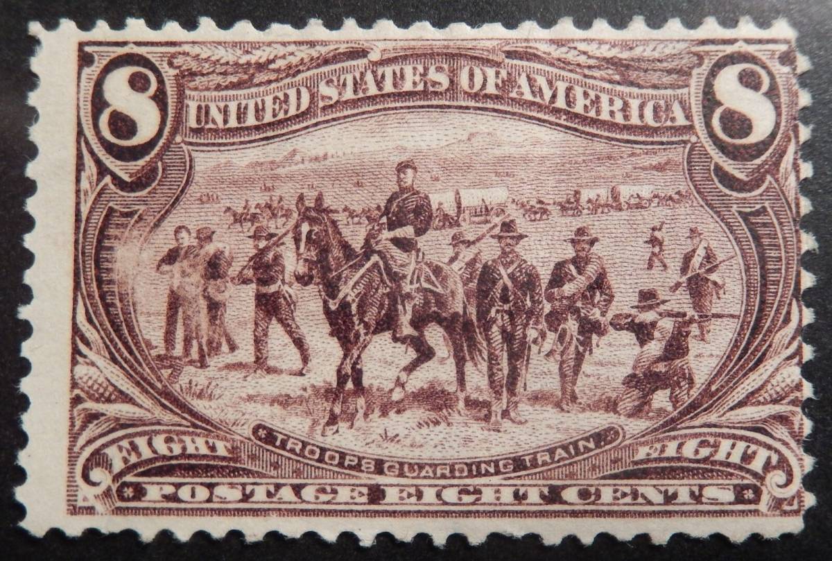 アメリカ　1892年　８セント　未使用切手　Scott＃289 HH_画像1