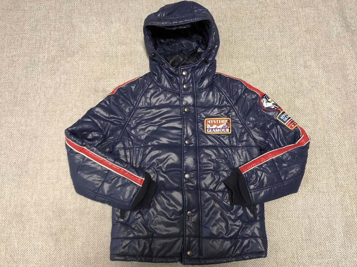 HYSTERIC GLAMOUR ヒステリックグラマー PRIMALOFT ワッペン ブルゾン S プリマロフト ネイビー