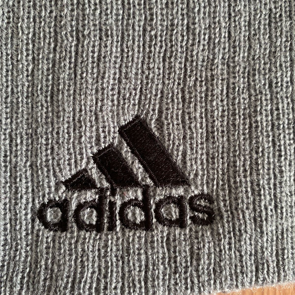 adidas アディダス ニット帽 ニットキャップ ニット キャップ グレー _画像3