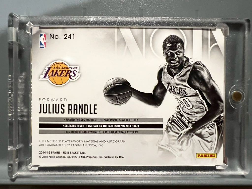 最高級直書番号入/99 RPA RC Patch Auto 15 Panini Noir Julius Randle ジュリアス・ランドル NBA ルーキー サイン Knicks ニックス バスケ_画像2