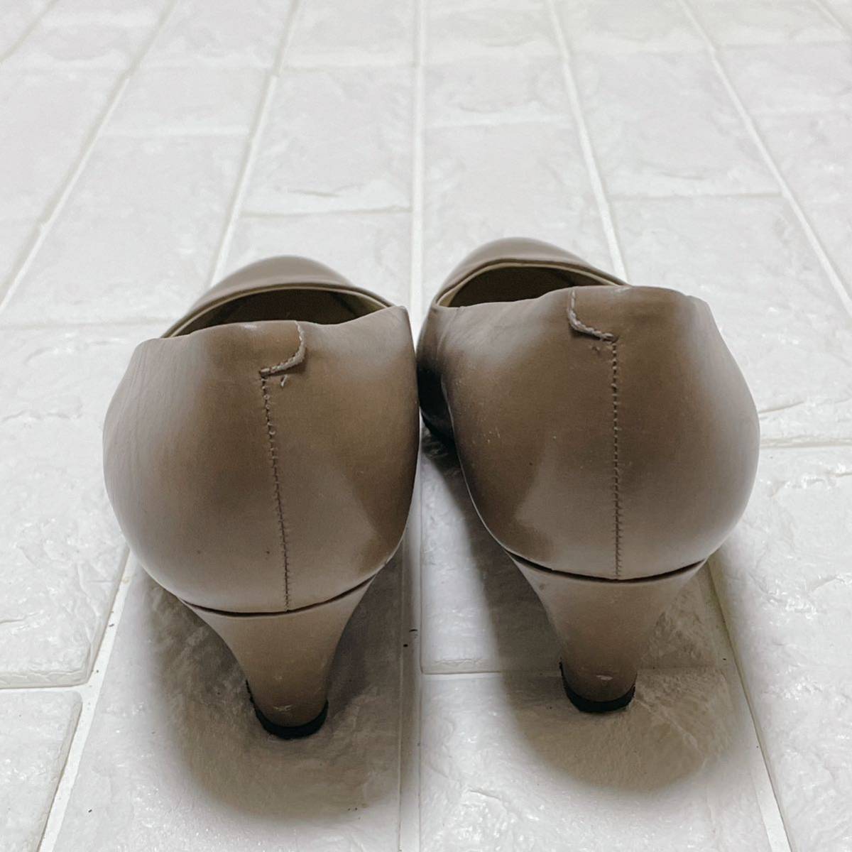 RIZ リズ　パンプス　23.5cm　ベージュ　シューズ　靴　ヒール　ミュール　レディース　1円_画像6