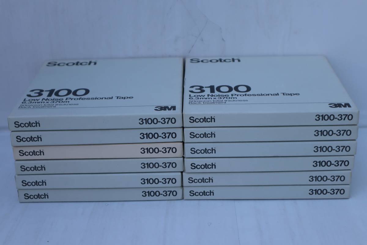 E6108 Y L 【12点セット】スコッチ Scotch 3100 Low Noise Professional Tape 6.3mm×370m オープンリールテープの画像1