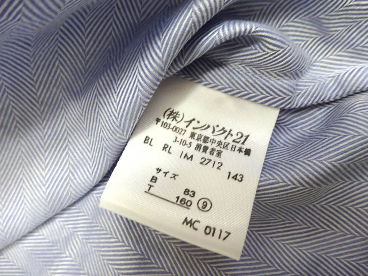 Ralph Lauren ラルフローレン★シャドーストライプ 7分丈 半袖 シャツ 超美品 9/M 日本製_画像8