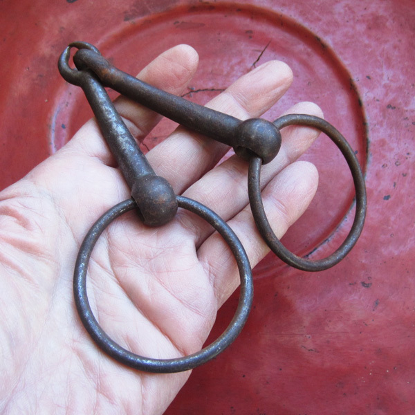 17 век Индия. старый сбруя лошадь .(. .)B8 античный Antique Iro Horse Snaff