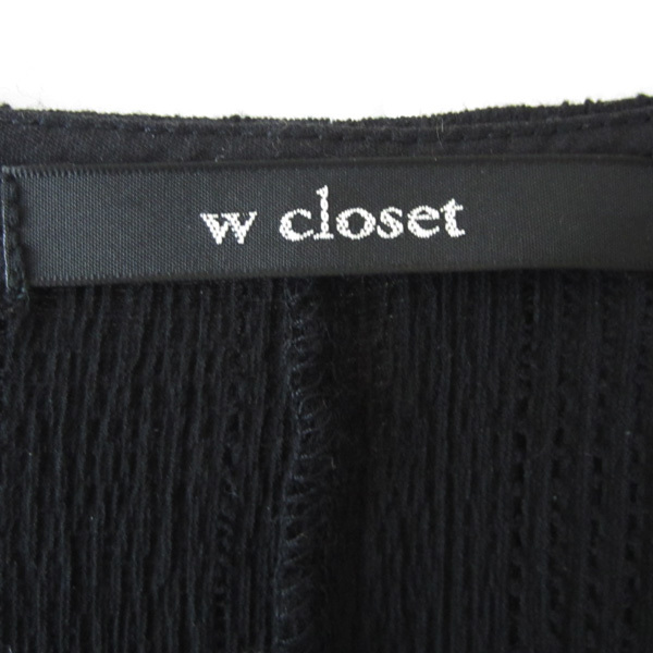 美品　w closet／ダブルクローゼット★　ショート丈ワンピース　黒_画像6