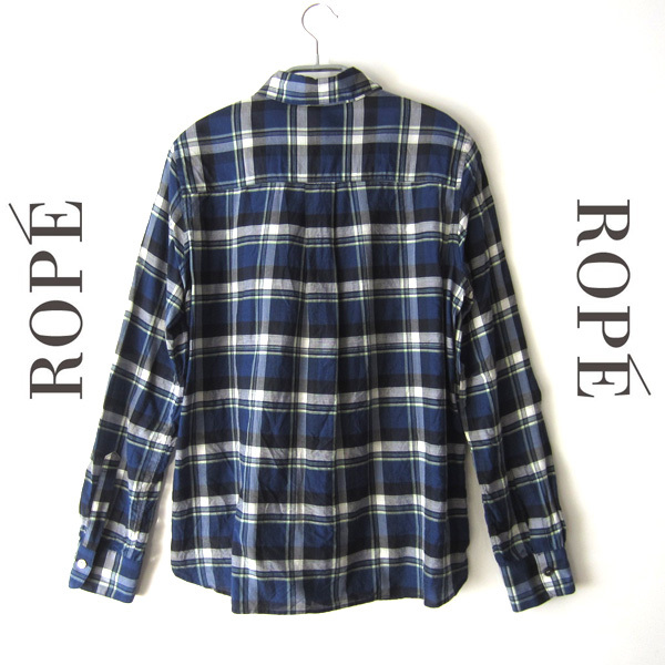 美品　ROPE／ロペ★　チェック柄　薄手　長袖シャツ_画像2