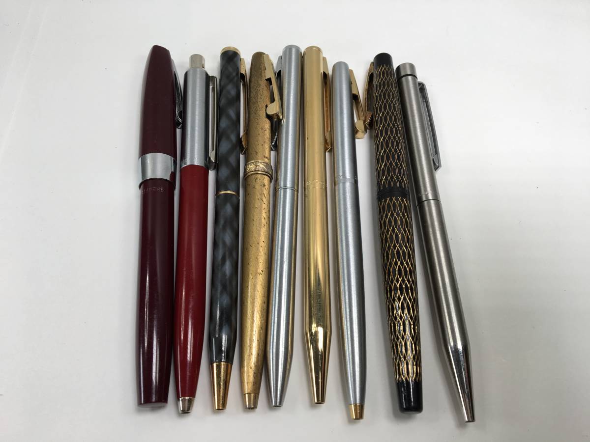 【パケ無料】 難有/インク無し/ジャンク/美品含む シェーファー SHEAFFER ボールペン 万年筆 14k有 9本まとめ セット 筆記未確認[]_画像1